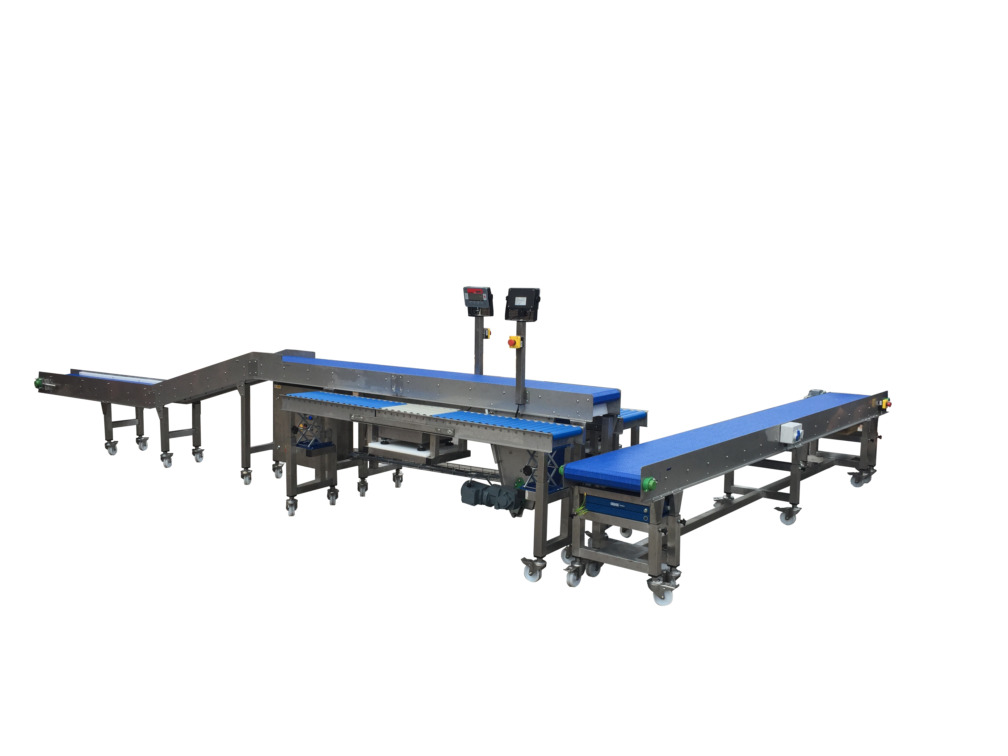 Height adjustable conveyor workstations