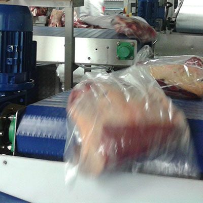 modular plastic belt conveyor for meat processing