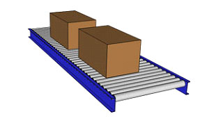 gravity roller conveyor render
