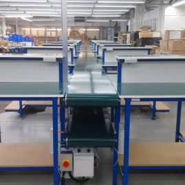 Belt conveyor for repair line