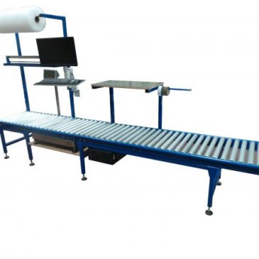 Gravity Roller Conveyor Integrated with Packing Area