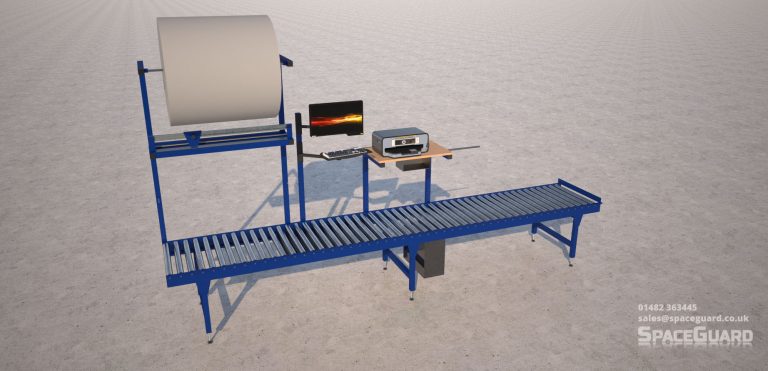 gravity conveyor workstation render