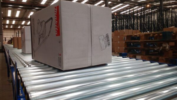 box on roller conveyor
