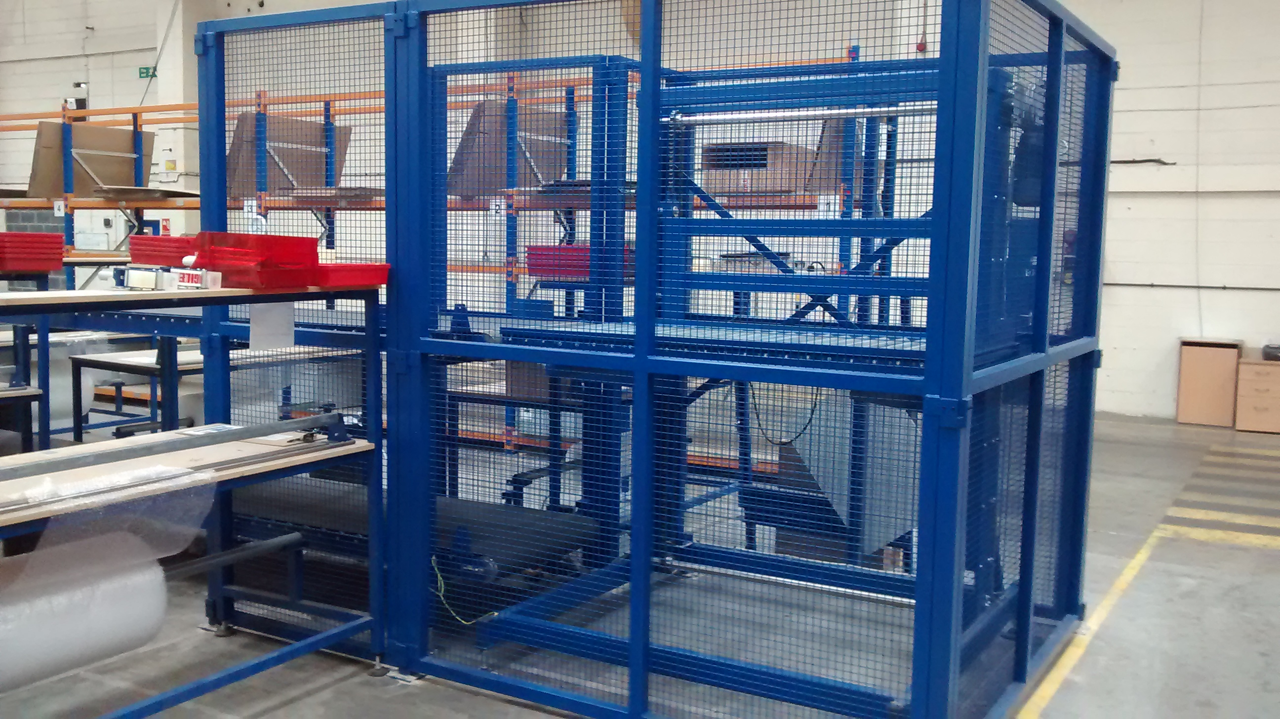 Conveyor lift guarding Machine guarding