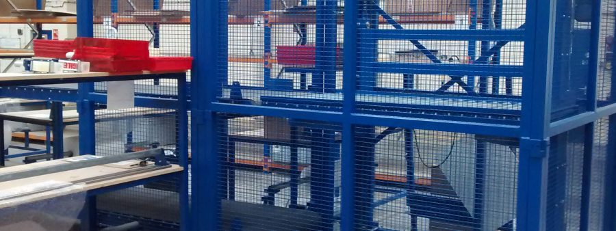 Industrial Guarding - Conveyor lift mesh guard