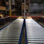 Gravity roller conveyors