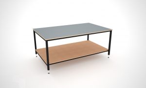 Basic layout table with lower shelf