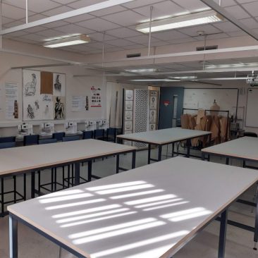 cutting tables in college