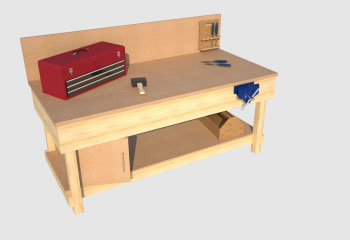 wooden workbench
