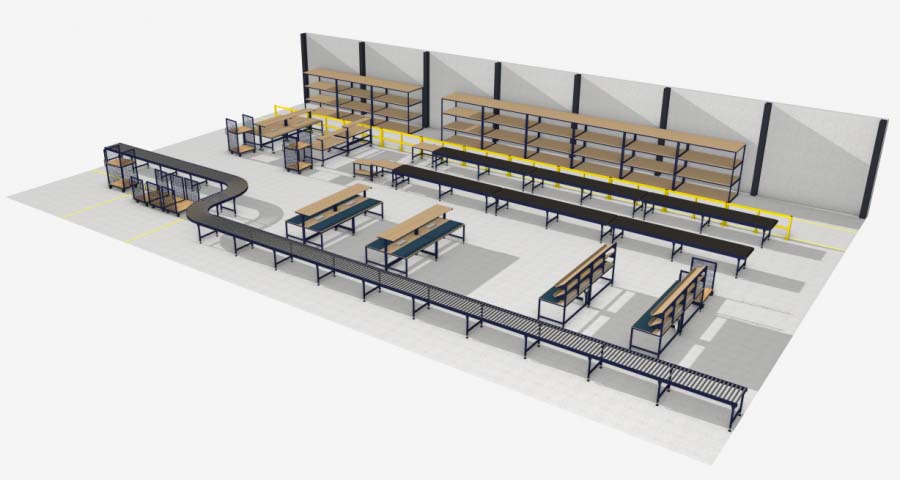 Warehouse layout drawing