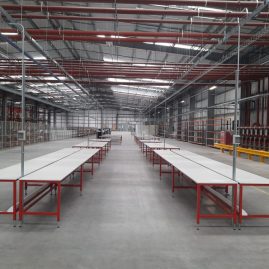 Warehouse packing tables