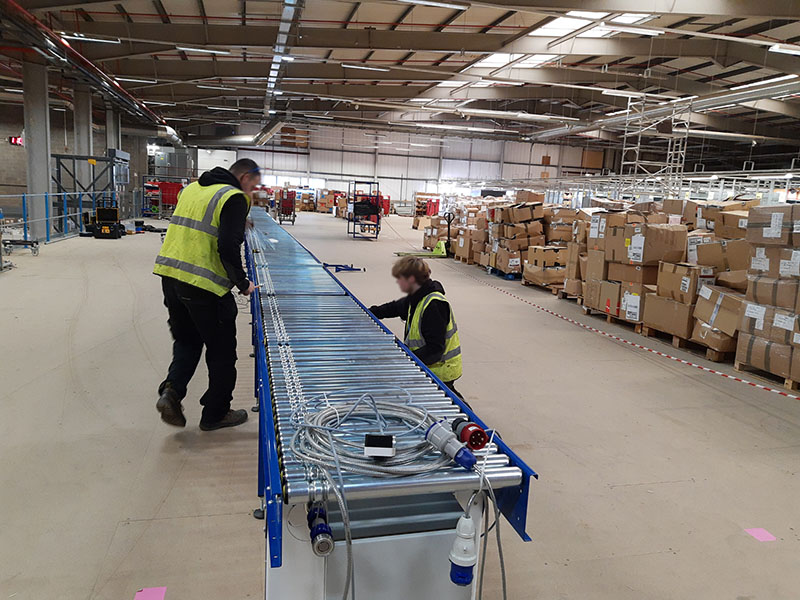 onsite conveyor installation lineshaft