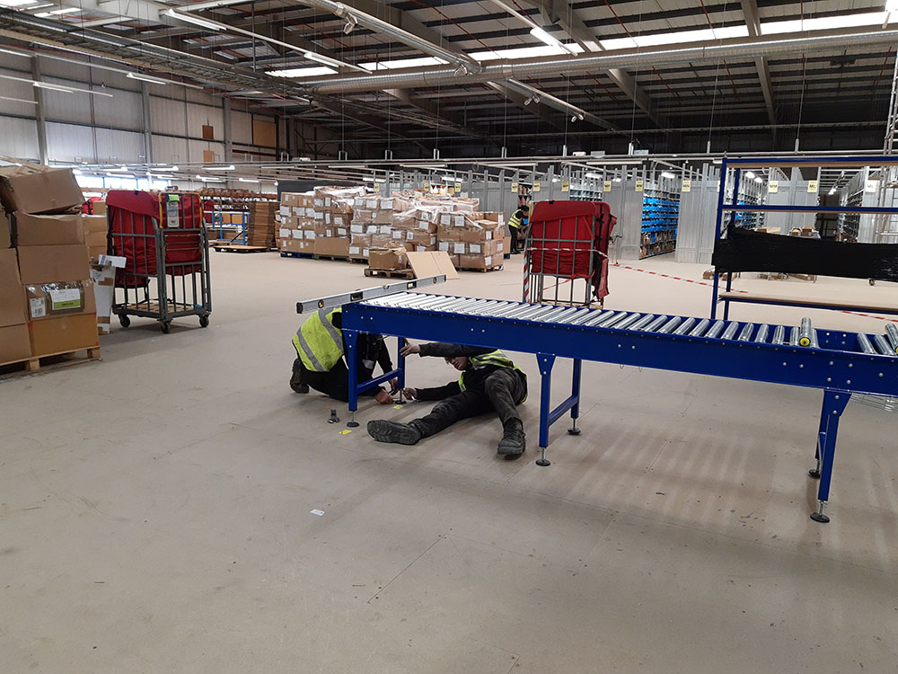 onsite conveyor installation lineshaft