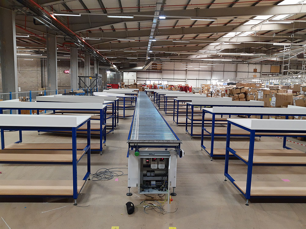 onsite conveyor installation lineshaft