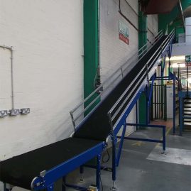 Incline mezzanine belt conveyor