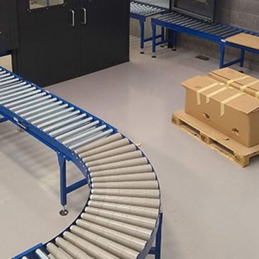 gravity roller conveyor system