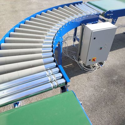 roller conveyor bends