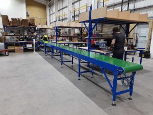 Finish extended belt conveyor