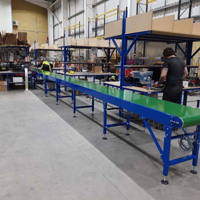 Finish extended belt conveyor