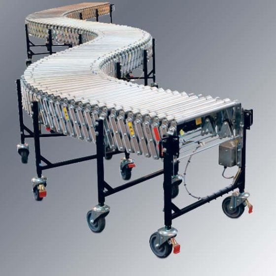 powered flexible roller conveyor