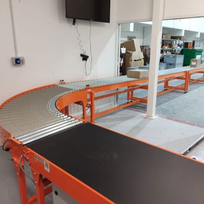 Belt to roller bend system