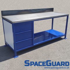 Heavy duty bench with steel top