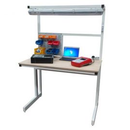 Cantilever workbench with light