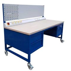 Plywood top mobile workbench