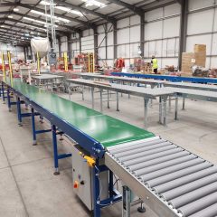 Hamper assembly conveyors