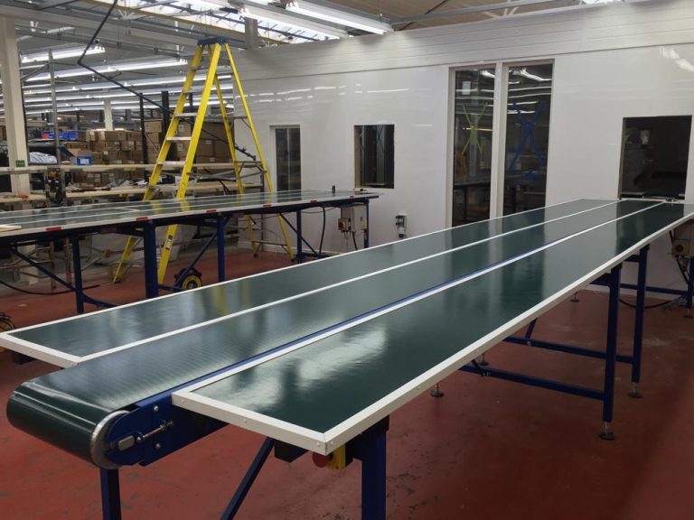 Twin Tier Belt Conveyor for Consumer Electronics Processing