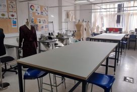 Cutting tables for a fashion & textiles classroom