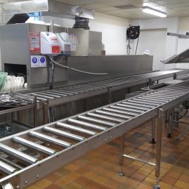Stainless steel roller conveyor