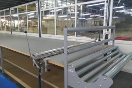 Extra long cutting table for textiles manufacturer