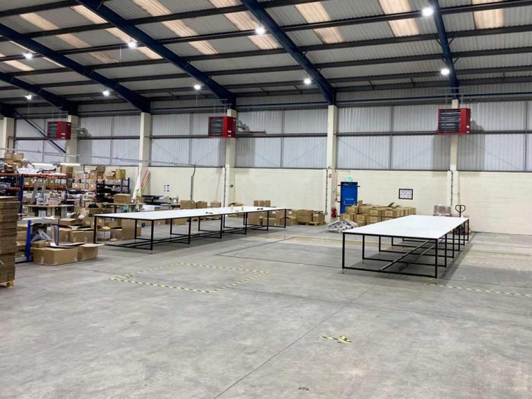 Cutting Table & Large Assembly Benches for Armour Manufacturer
