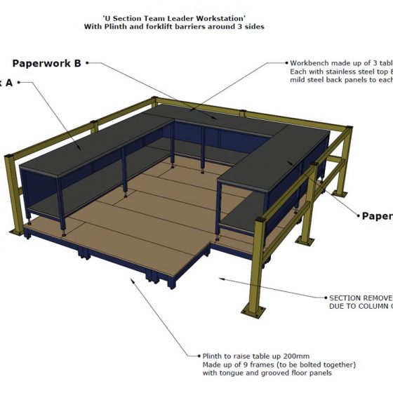 Team Leader Workstation Drawing