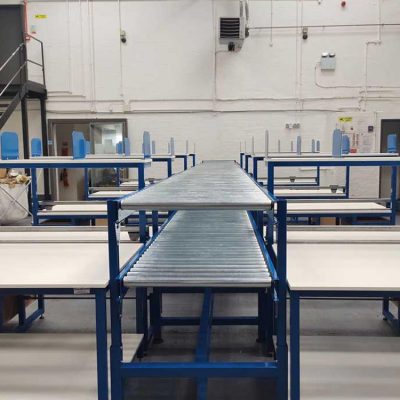 Gravity Conveyor with Packing Tables