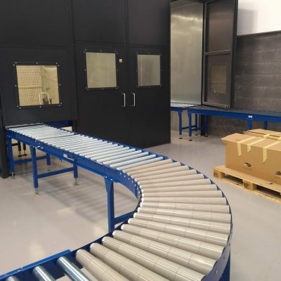 Gravity roller conveyors for woodworking company