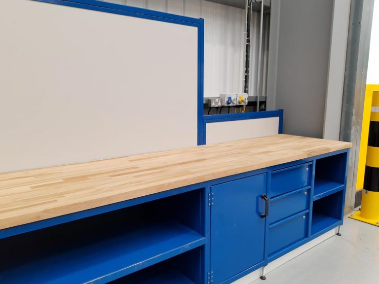 Large Workstations and Storage made to fit Workshop Space