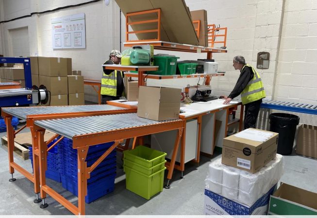 Spaceguard Packing Station in Use