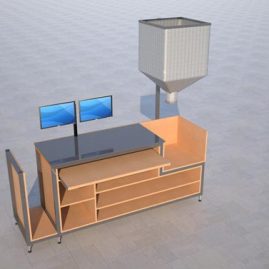 Warehouse Packing Workstation Render