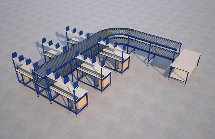 Packing Line Layout Render