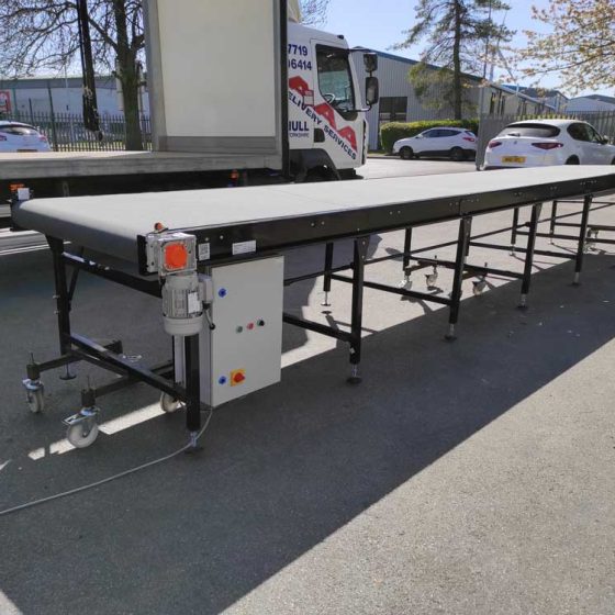 Conveyor getting loaded ready for dispatch