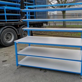 Workbench with Height Adjustable Shelves