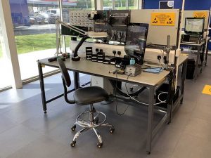 Electronic Workbench with ESD Matting