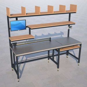 Stainless steel Packing Table Render