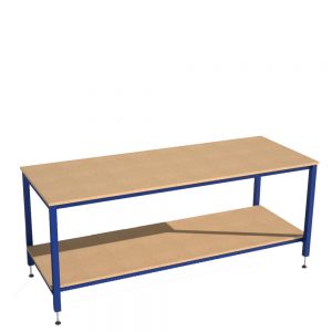 Packing bench with lower shelf