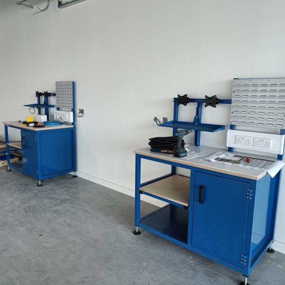 Workstations being installed