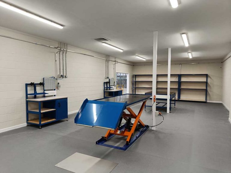 Workshop Equipment, Workbenches & Racking for a UK Mobility Aid Manufacturer