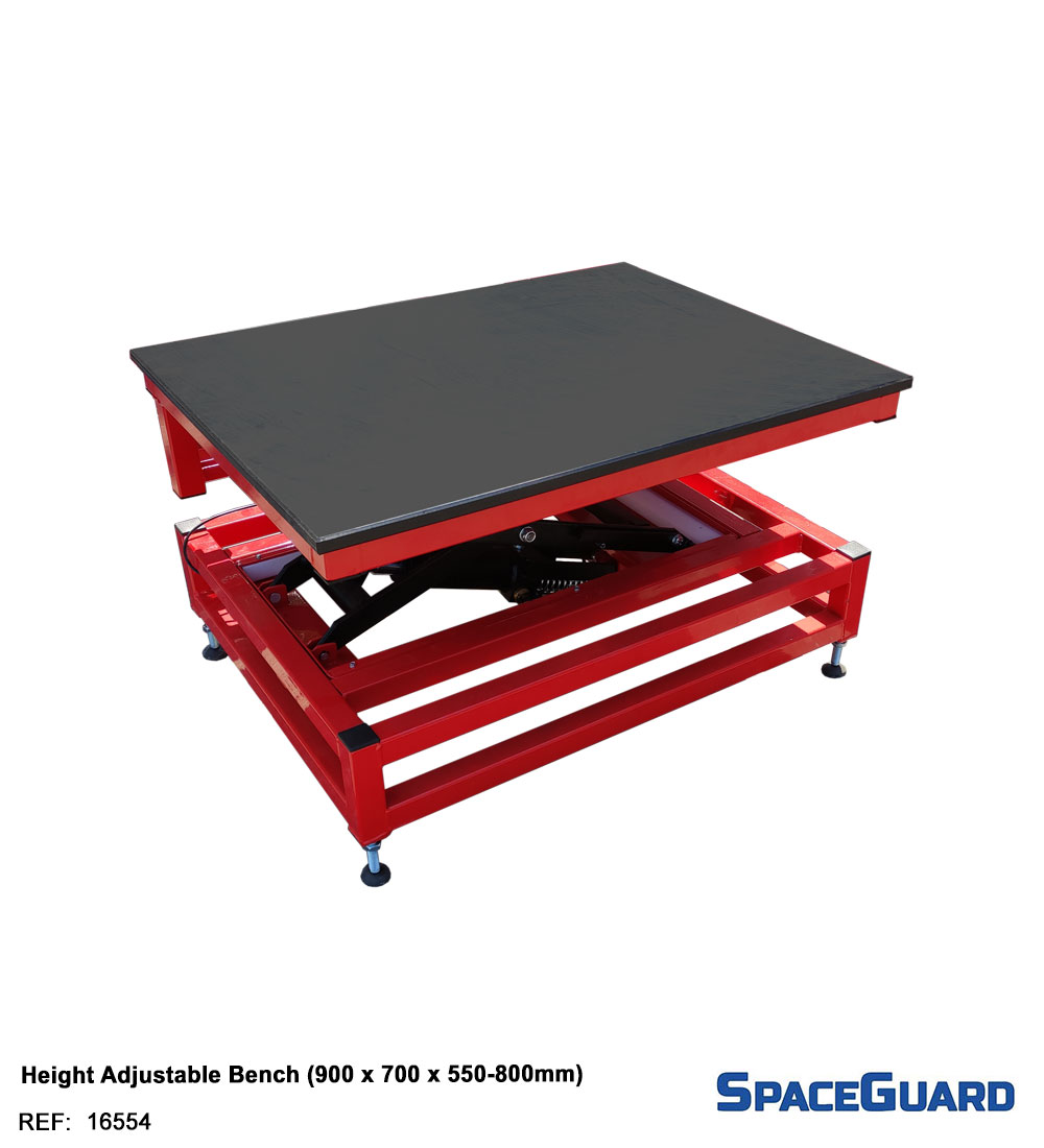 Heavy duty height adjustable workbench