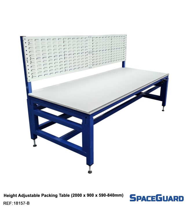 height adjustable packing bench